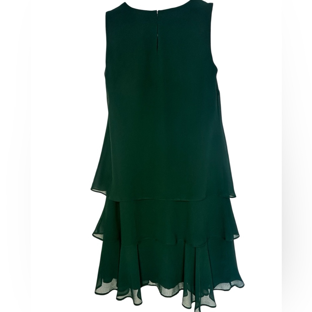 Green Dress Ralph Lauren Layered Dark Green Midi Dress View 2